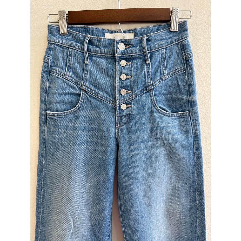 Mother SUPERIOR 25 The Swooner Roller Yoke Front Crop Wide Leg Post No Bills - Picture 4 of 16
